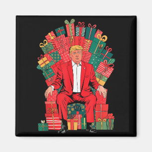 Maak Kerstmis weer geweldig Funny Santa Trump 2024 Magneet