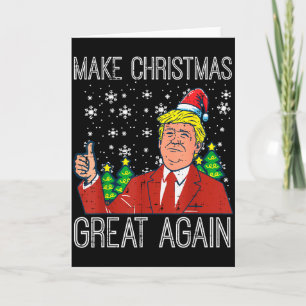 Maak Kerstmis weer geweldig Grappig Koel Trump Man Kaart