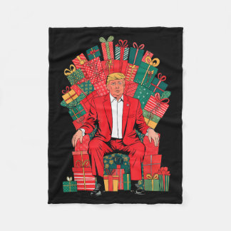Maak Kerstmis weer geweldig Grappige Kerstman Trum Fleece Deken