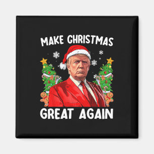 Maak Kerstmis weer geweldig Grappige Kerstman Trum Magneet