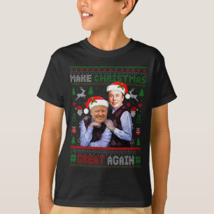 Maak Kerstmis weer geweldig Grappige Kerstman Trum T-shirt