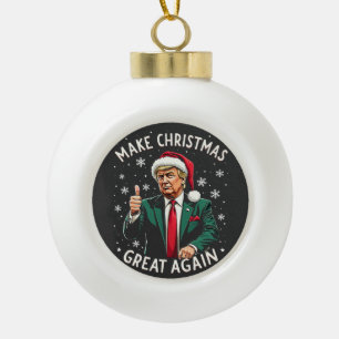 Maak Kerstmis weer geweldig, lelijke kersttrui Tru Keramische Bal Ornament