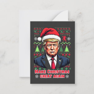 Maak Kerstmis weer geweldig, lelijke kersttrui Tru Notitiekaartje