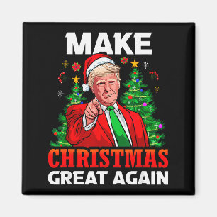 Maak Kerstmis weer geweldig Santa President Trump Magneet