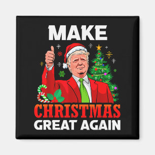 Maak Kerstmis weer geweldig Santa President Trump Magneet