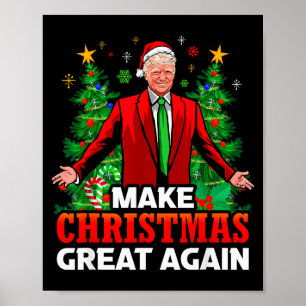 Maak Kerstmis weer geweldig Santa President Trump Poster