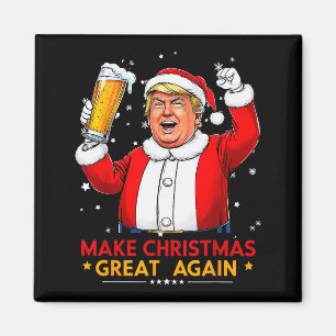 Maak Kerstmis weer geweldig Trump Amerikaanse vlag Magneet