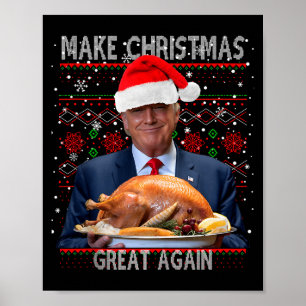 Maak Kerstmis weer geweldig Trump Pyjama's Lelijke Poster