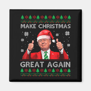 Maak Kerstmis weer geweldig Xmas Grappig Trump Pyj Magneet