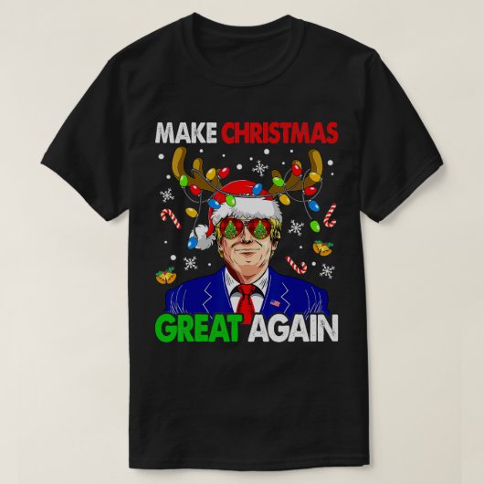 Maak Kerstmis weer groot Grappig Lelijk Kerst Me T-shirt (Design voorkant)