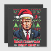 Maak Kerstmis weer Groot Ugly Xmas Sweater trump (Voorkant / Achterkant)