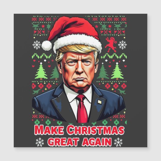 Maak Kerstmis weer Groot Ugly Xmas Sweater trump (Voorkant)