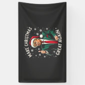 Maak Kerstmis weer Groot Ugly Xmas Sweater Trump Spandoek (Verticaal)