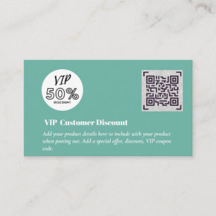 Maak Klant VIP Korting Verpakkings QR Codes Informatiekaartje