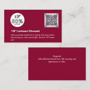 Maak Klant VIP Korting Verpakkings QR-codes Informatiekaartje