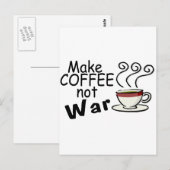 Maak koffie geen oorlog briefkaart (Voorkant / Achterkant)
