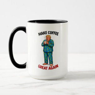 Maak koffie weer geweldig - Grappige Trump-pyjama Mok