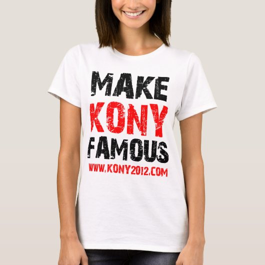 Maak Kony beroemd - Kony 2012 T-shirt (Voorkant)