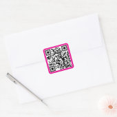 Maak Koper Roest Aangepaste QR-code Websiteadres Vierkante Sticker (Envelop)