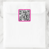 Maak koperroest aangepaste QR-code websiteadres Vierkante Sticker (Tas)