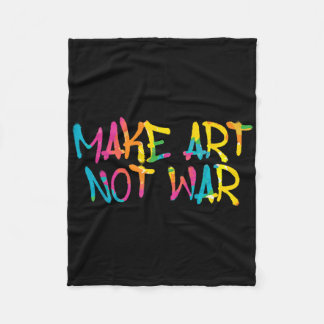 Maak kunst niet zozeer oorlogse graffiti spray Str Fleece Deken