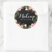 Maak kunstmatig kalligrafisch Manuscript Floral Wr Ronde Sticker (Tas)