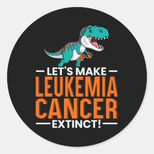 Maak leukemie Kanker Uitgestorven Dinosaurus Lover Ronde Sticker
