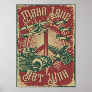 Maak liefde. Geen oorlog Poster