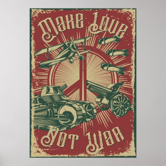 Maak liefde. Geen oorlog Poster (Voorkant)