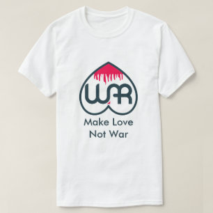 Maak Liefde Niet Oorlog Abstract Hart Grafisch T-shirt