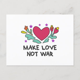 Maak liefde niet oorlog briefkaart