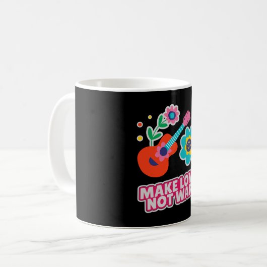 Maak liefde niet oorlog koffiemok (Voorkant links)