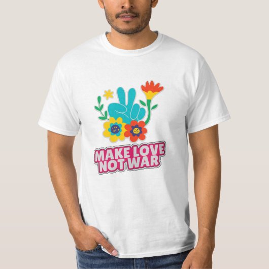 Maak liefde niet oorlog t-shirt (Voorkant)