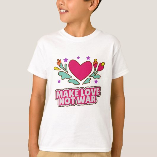 Maak liefde niet oorlog t-shirt (Voorkant)