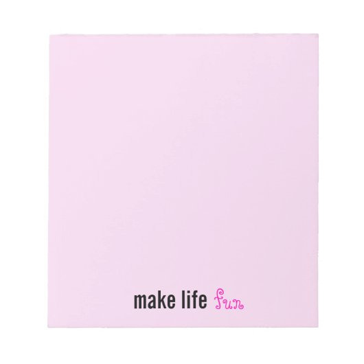 Maak Life Fun Sticker Notitieblok (Voorkant)