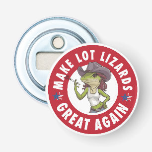 Maak Lot Hagedissen weer geweldig Grappige trucker Button Flesopener