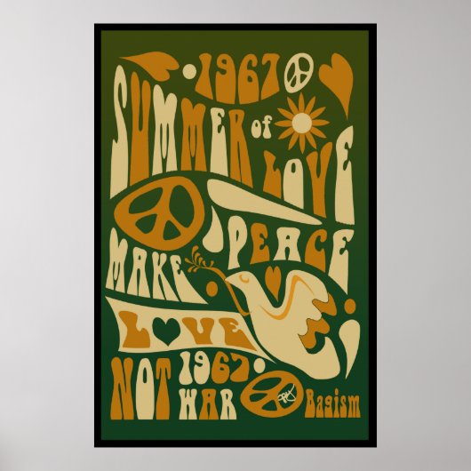Maak Love Not War Poster (Voorkant)