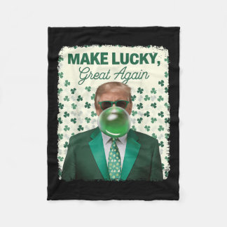 Maak Lucky Great opnieuw Trump Blowing Bubble Gum  Fleece Deken