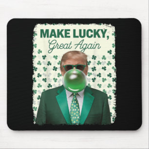 Maak Lucky Great opnieuw Trump Blowing Bubble Gum Muismat