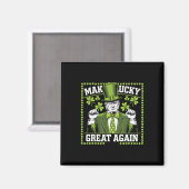 Maak Lucky Great opnieuw Trump St. Patrick's Day-s Magneet (Voorkant / Achterkant)