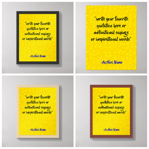 Maak Luxe Zwart en Goud Citaten  Poster