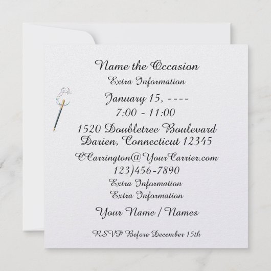 Maak Magic 3 uitnodiging (Achterkant)