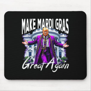 Maak Mardi Gras weer geweldig Trump kralen masker Muismat