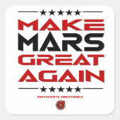 Maak Mars weer geweldig Vierkante Sticker (Voorkant)