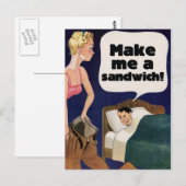 Maak me een sandwich briefkaart (Voorkant / Achterkant)