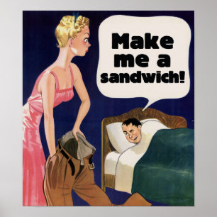 Maak me een sandwich poster
