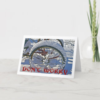Maak me geen Kerstkaart met Fiets ongerust Feestdagen Kaart