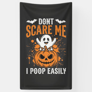 Maak me niet bang Halloween Geest Pompoen Ontwerp Spandoek