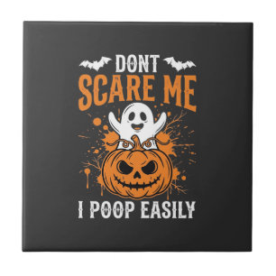 Maak me niet bang Halloween Geest Pompoen Ontwerp Tegeltje