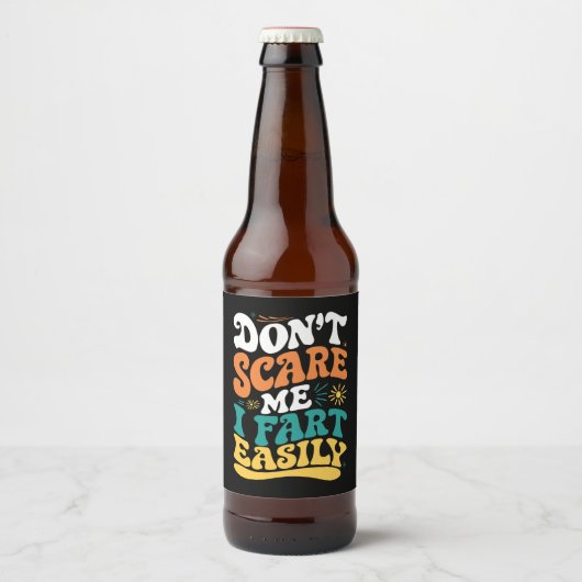 Maak me niet bang Ik scheer gemakkelijk Grappig Ci Bier Etiket (Voorkant)